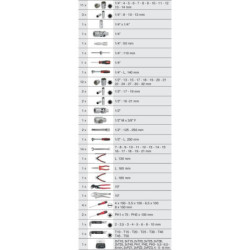 Coffre à outils ultimate Kstools métallique équipé de 114 pièces 3 tiroirs