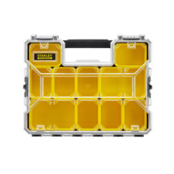 Organiseur etanche profondeur 64 mm Stanley 10 compartiments amovibles