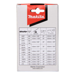 Chaîne de tronçonneuse Makita 25cm - 3/8'' - 1,1 mm - 40 mail. - Type 90PX