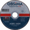 Disque à tronçonner inox et acier Obsima 230 x 1.9 x 22.23 mm