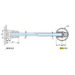 Profil raidisseur Stremler 2816.13.3 alu poli rond 3000mm
