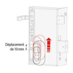 Serrure en applique Metalux ND10 verticale à tirage réglable droite