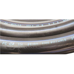 Tube polyéthylène NF Somatherm bandes bleues pour eau potable
