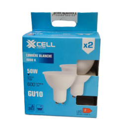 Ampoule LED SMD XXCELL 7W GU10 4000K 600 lumens