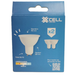 Ampoule LED SMD XXCELL 7W GU10 4000K 600 lumens