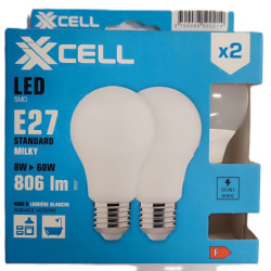 Ampoule LED SMD XXCELL 8W E27 4000K 806 lumens (x2)