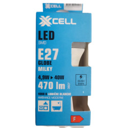 Ampoule LED SMD XXCELL G45 4.9W E27 4000K 470 lumens