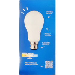 Ampoule LED XXCELL 13W B22 4000K 1521 lumens