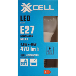 Ampoule LED SMD milky XXCELL - 4.9W - 4000K - 470 lumens - E27