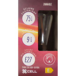 Ampoule LED filament ST64 ambrée dimmable XXCELL 9W E27