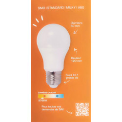 Ampoule LED XXCELL A60 Milky XX500177 13W E27 1521lm 2700K