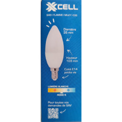 Ampoule LED XXCELL C35 E14 XX500351 4.9W 470lm 4000K