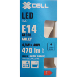 Ampoule LED XXCELL G45 E14 4.9W 470lm 4000K milky