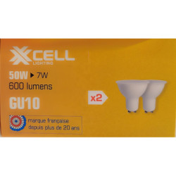 Ampoules LED XXCELL GU10 XX500467 7W 600lm 2700K (x2)