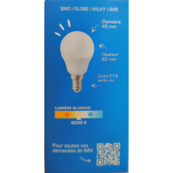 Ampoule LED XXCELL G45 E14 XX500702 6.5W 806lm 4000K milky