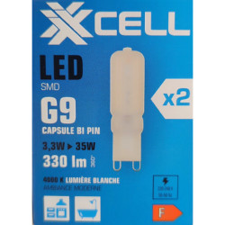 Ampoules LED XXCELL G9 3.3W 330lm 4000K (x2)