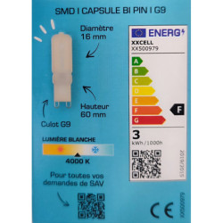 Ampoules LED XXCELL G9 3.3W 330lm 4000K (x2)