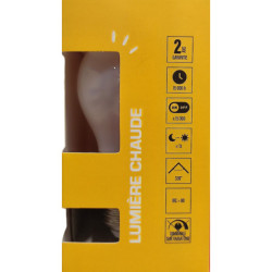 Ampoules LED XXCELL A60 E27 7W 806lm 2700K dépolies (x2)