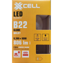 Ampoule LED XXCELL A60 E27 XX500504 4.9W 470lm 2700K milky