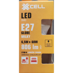 Ampoule LED XXCELL G45 E27 XX500146 6.5W 806lm 2700K milky