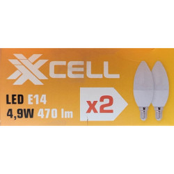 Ampoule LED C35 flamme milky XXCELL E14 4.9W 2700K 470lm – XX500191