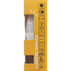Ampoule LED C35 flamme milky XXCELL E14 4.9W 2700K 470lm – XX500276