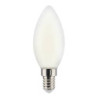 Ampoule LED C35 filament flamme dépolie lumière chaude E14 XXCELL 4.5W 2700K 470lm