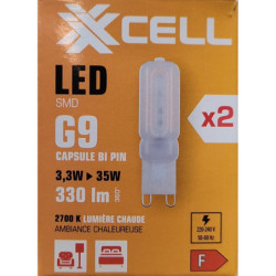 Ampoule LED G9 XXCELL 3.3W 2700K 330lm capsule – XX501679