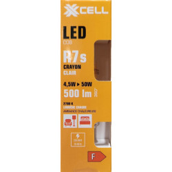 Ampoule LED R7S crayon clair XXCELL 4.5W 2700K 500lm – XX501778