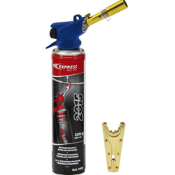 Lampe à souder à cartouche spécial plomberie Express + 2 lances + 1 cartouche gaz