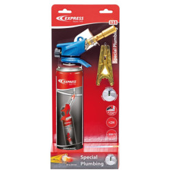 Lampe à souder à cartouche spécial plomberie Express + 2 lances + 1 cartouche gaz