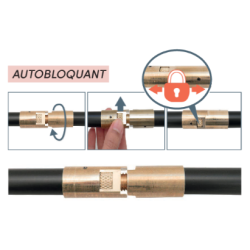 Canne de débouchage ABL Ø18 mm Autogyre avec raccord laiton – 1 m et 2 m