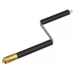 Manivelle Autogyre pour canne autobloquante noire raccord laiton