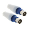 Lot de 2 fiches TV mâles Ø9,5mm sortie droite HBF