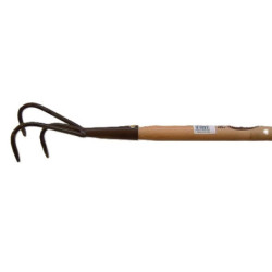 Griffe piocheuse 3 dents 9 cm ATIS-GREEN avec manche hêtre 130 cm