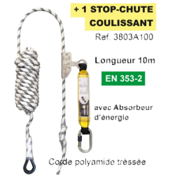 Kit harnais antichute Levac n°2 toiture avec stop‑chute 10 m