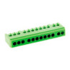 Bornier de terre 12 modules - Zenitech vert