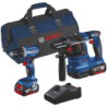 Pack Perceuse-visseuse GSR 18V-45 + Perforateur GBH 18V-22 Bosch + 2 batteries + chargeur + sac