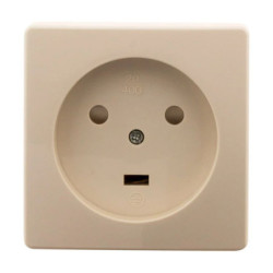 Prise à encastrer 20A 2P+T blanc Zenitech
