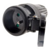 Fiche caoutchouc femelle 16A 2P+T - Zenitech noir