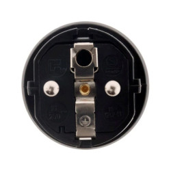 Fiche caoutchouc mâle 16A 2P+T IP44 Zenitech