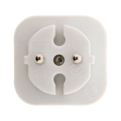 Multiprise de façade 6A blanche Zenitech – 2 prises