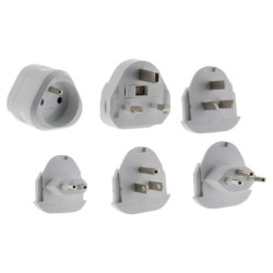 Lot de 6 adaptateurs de voyage +100 pays – Blanc – Zenitech