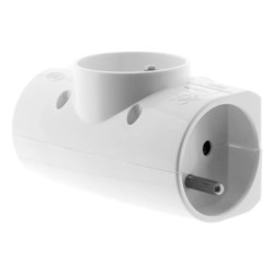 Multiprise triplite latérale 16A blanche Zenitech