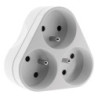 Multiprise triplite triangulaire 16A - Zenitech Blanc