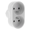 Multiprise biplite façade 16A - blanc - Zenitech