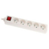 Bloc multiprise 16A interrupteur - blanc - Zenitech 3 prises
