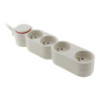 Bloc Home 4 prises 16A 2P+T + interrupteur - Zenitech Blanc