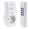 Prise télécommandée portée 25m - Zenitech 1000 W - Pile CR2032 incluse - blanc