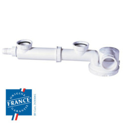 Tubulure siphon extraplat Espace pour évier 2 bacs – NF